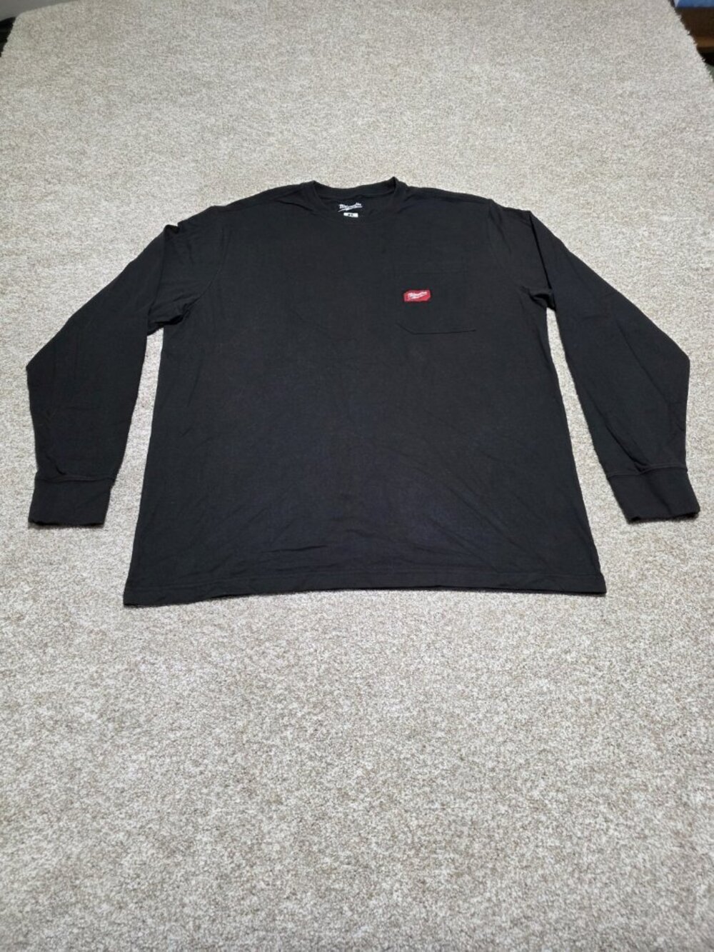 Milwaukee Men’s Long Sleeve Logo Brand Black T Shirt Size XL